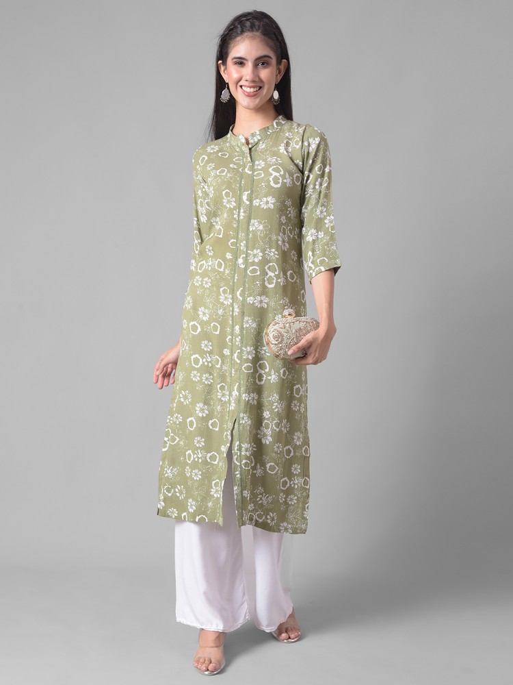 Dollar Missy Women Self Design Straight Kurta - Buy Dollar Missy