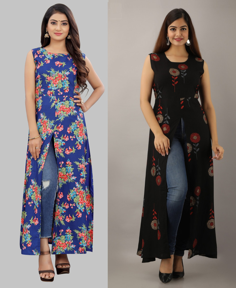 Flipkart front online cut kurti