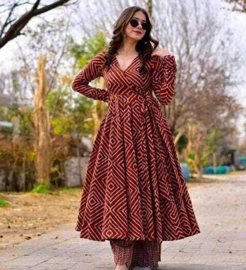 HIMANSHU CREATION Women Printed Striped Anarkali Kurta Buy HIMANSHU CREATION Women Printed Striped Anarkali Kurta Online at Best Prices in India Flipkart