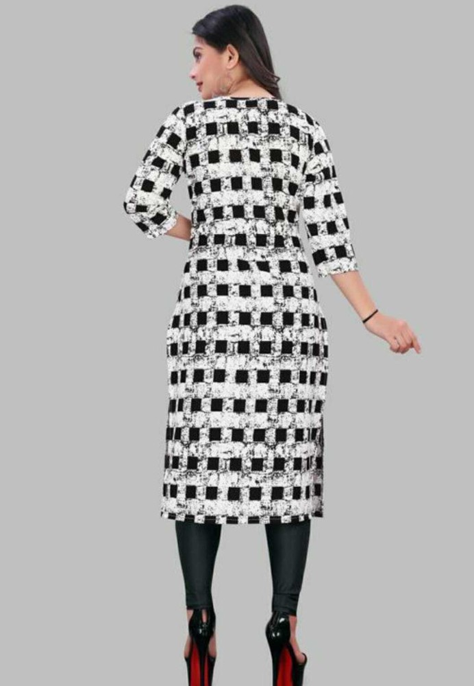 Checked A-line Kurti