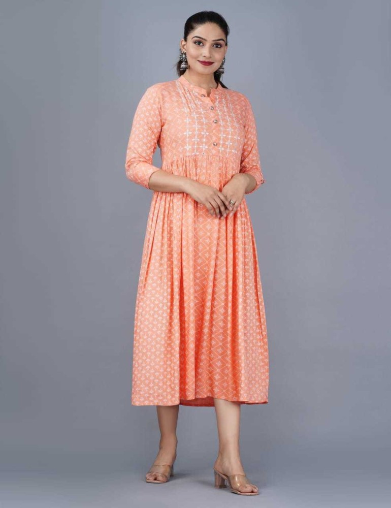 Flipkart cotton sales anarkali dresses