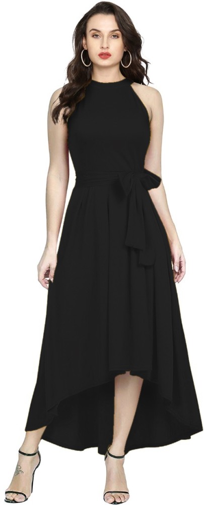 Girls black shop high low dress