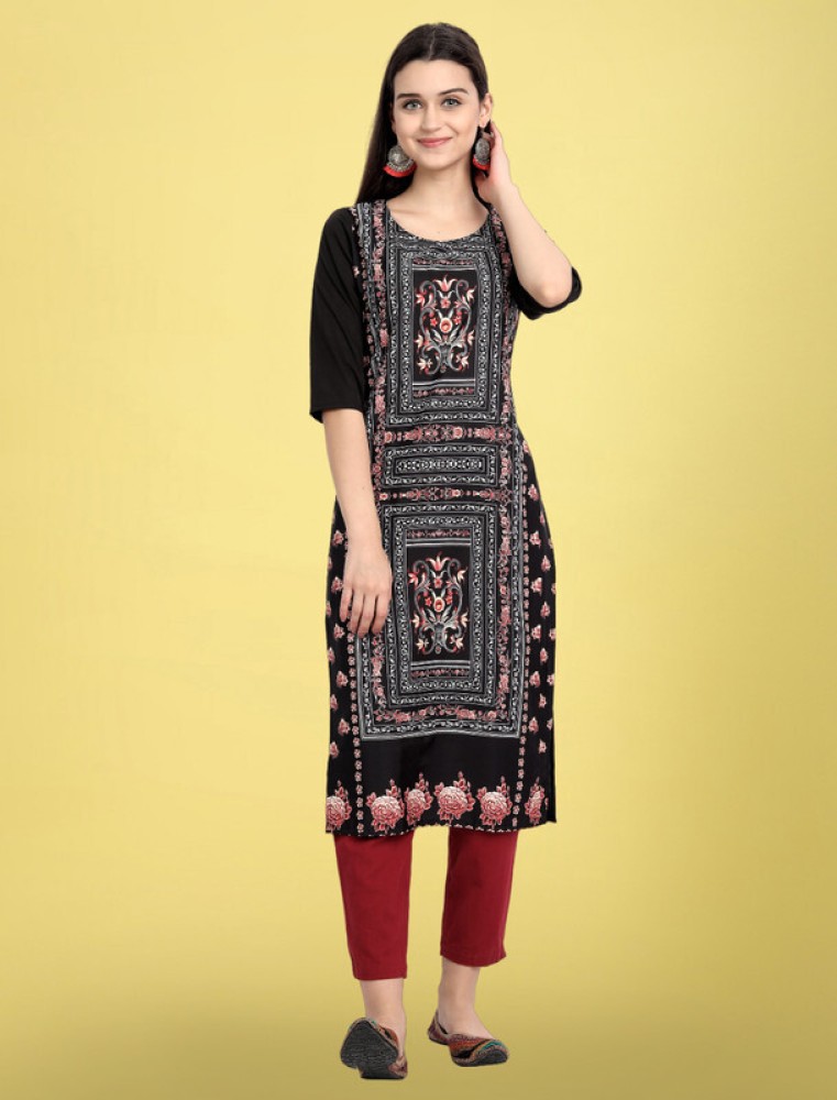 1 Stop Fashion Women Printed Straight Kurta - Buy 1 Stop Fashion Women  Printed Straight Kurta Online at Best Prices in India