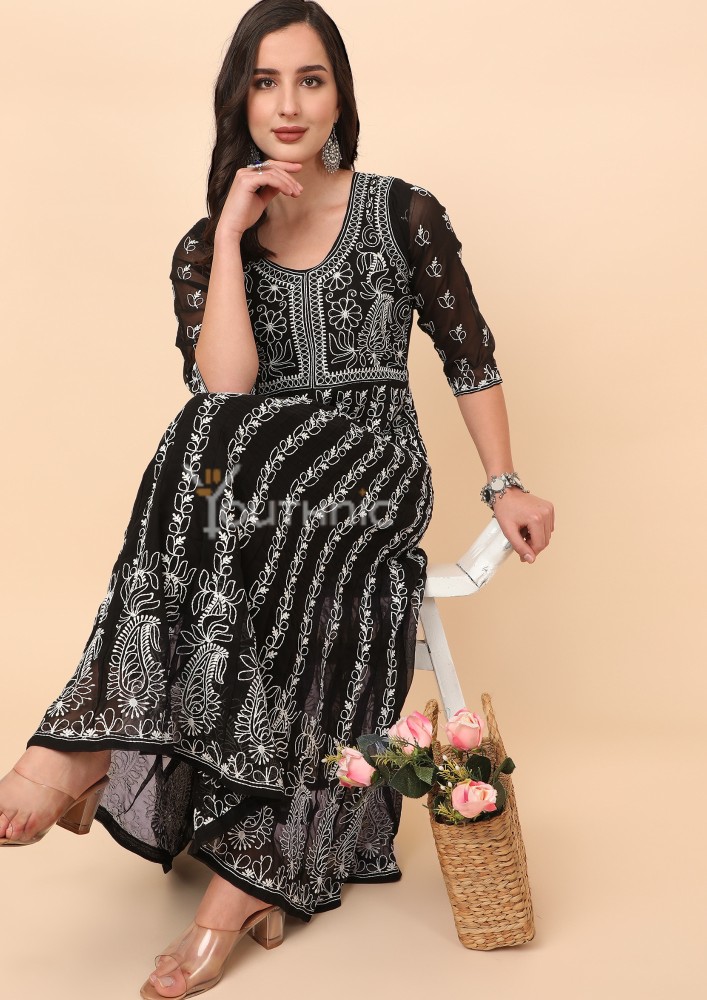 Chikankari anarkali sale kurtis online