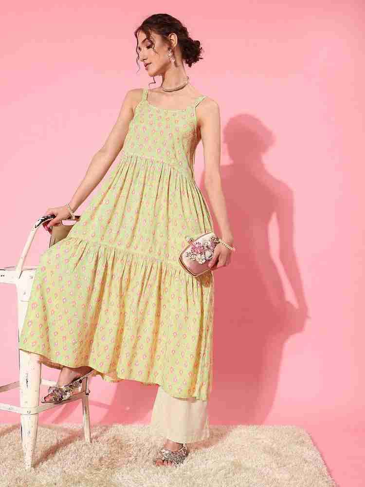 Anouk multicoloured printed anarkali new arrivals kurta
