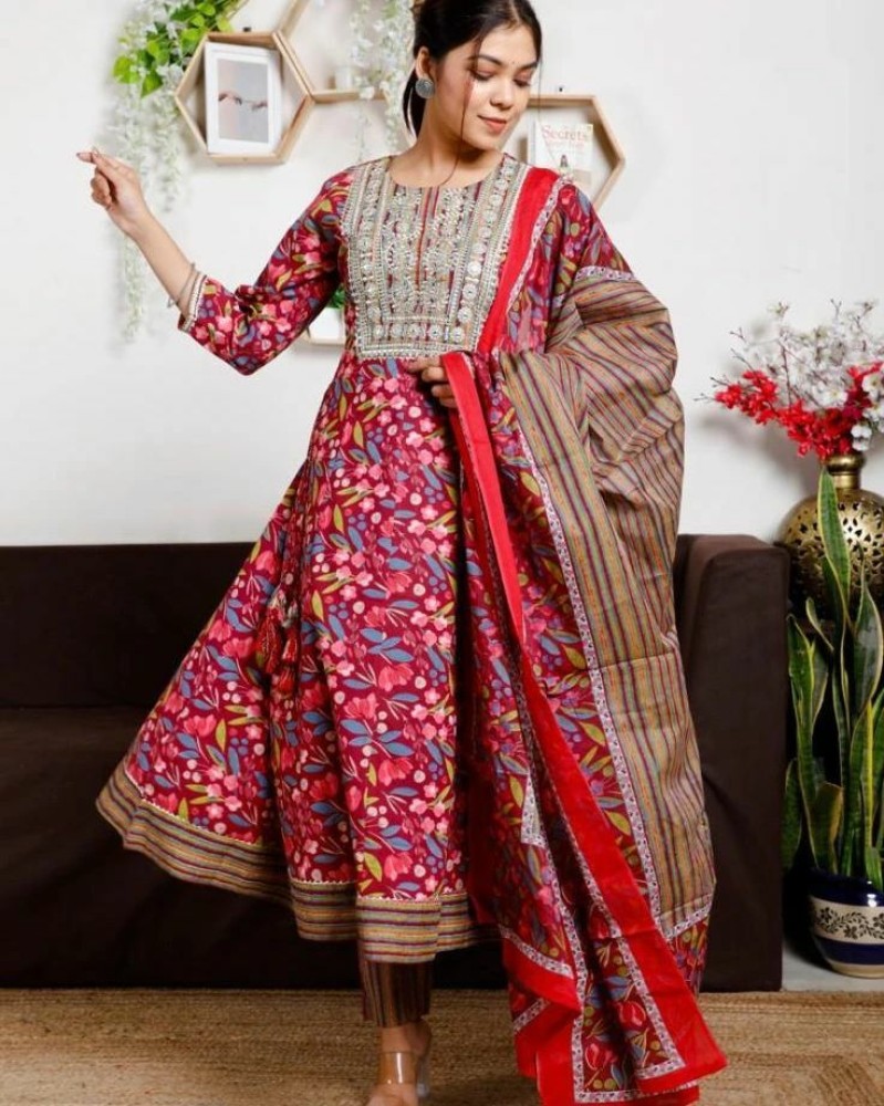 Cotton frock shop suit on flipkart