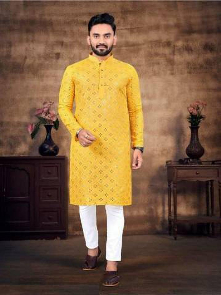 Embroidered clearance straight kurta