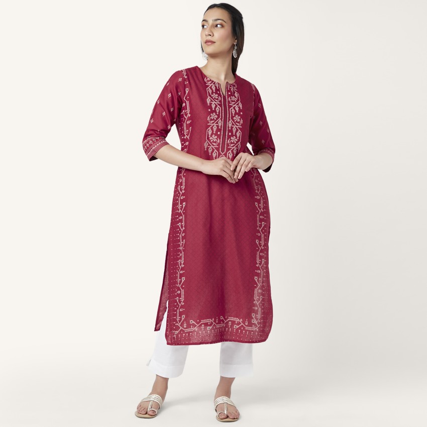 Rangmanch by Pantaloons Women Printed Straight Kurta - Buy Rangmanch by  Pantaloons Women Printed Straight Kurta Online at Best Prices in India