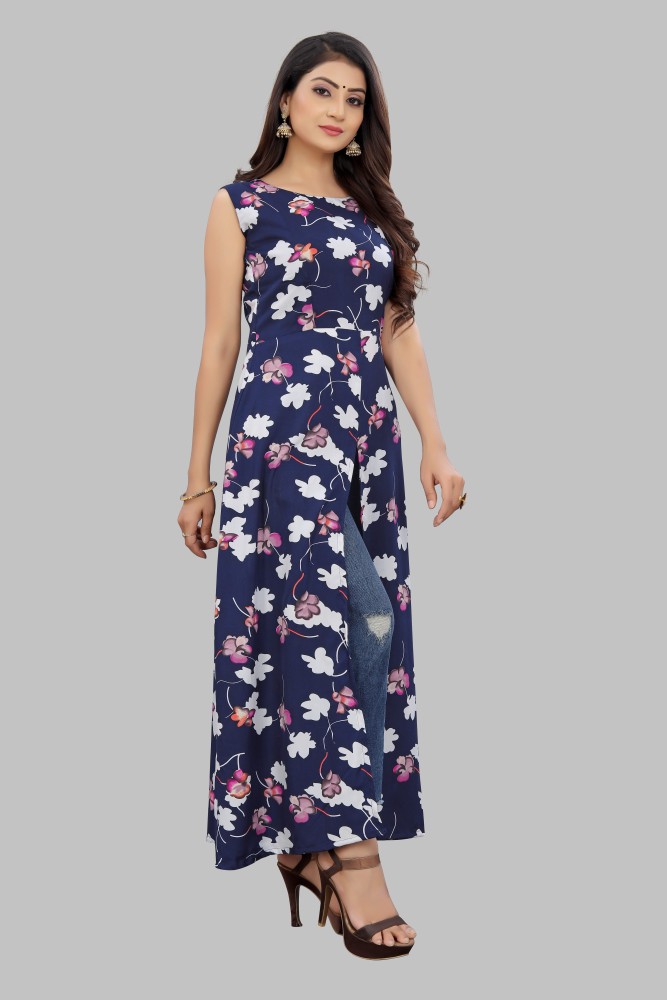 Hiral Creation Women Printed, Polka Print Frontslit Kurta - Buy Hiral  Creation Women Printed, Polka Print Frontslit Kurta Online at Best Prices  in India