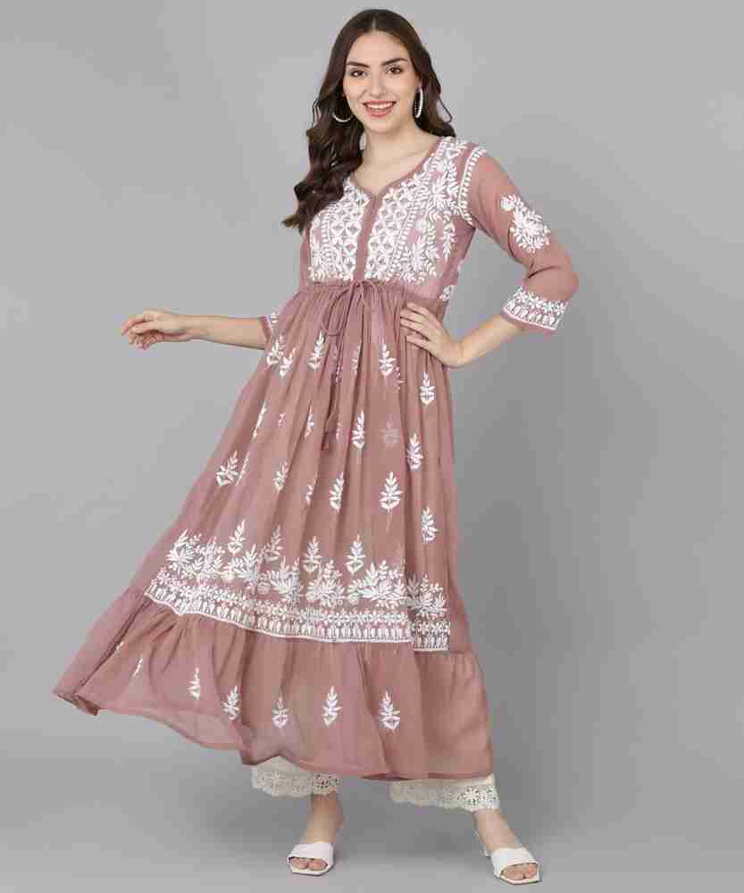 VAHSON Women Self Design Chikan Embroidery Embroidered Anarkali Kurta Buy VAHSON Women Self Design Chikan Embroidery Embroidered Anarkali Kurta Online at Best Prices in India Flipkart