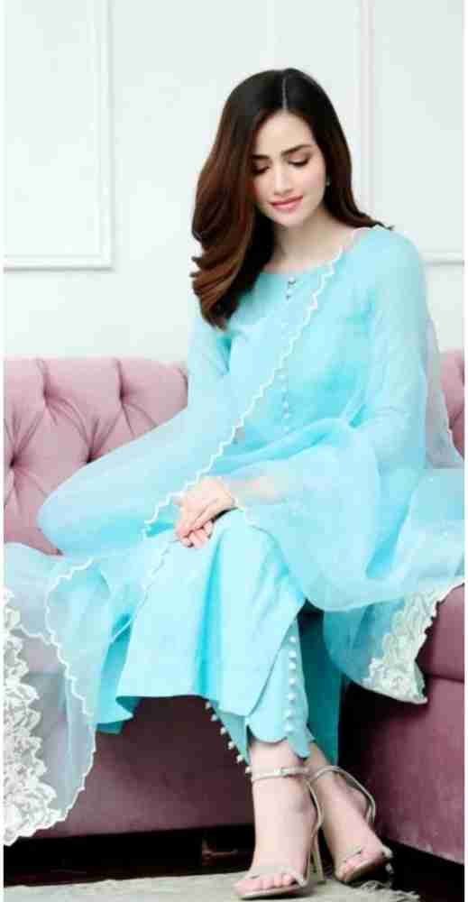 Blue jay Women Solid Flared Kurta - Buy Blue jay Women Solid Flared Kurta  Online at Best Prices in India