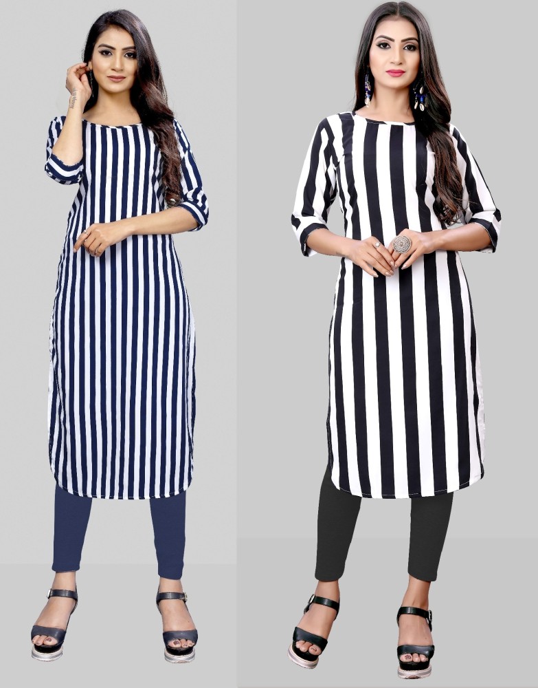 Striped on sale straight kurta