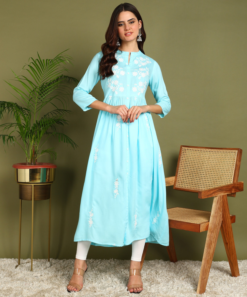 Kapad Dwar Women Embroidered A line Kurta