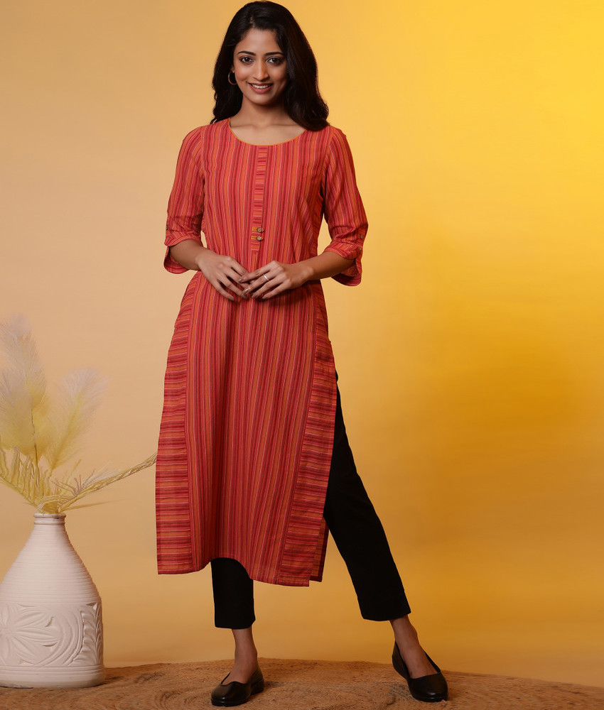 Aurelia Women Striped Straight Kurta Buy Aurelia Women Striped Straight Kurta Online at Best Prices in India Flipkart