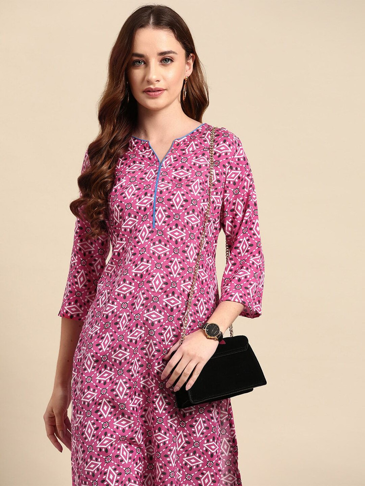ANOUK Women Printed Straight Kurta Buy ANOUK Women Printed