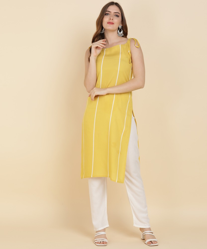 Yellow kurti in on sale flipkart