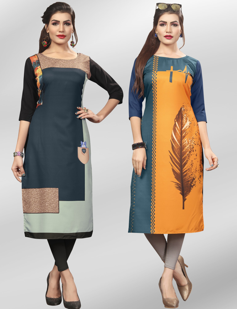Flipkart long straight discount kurtis