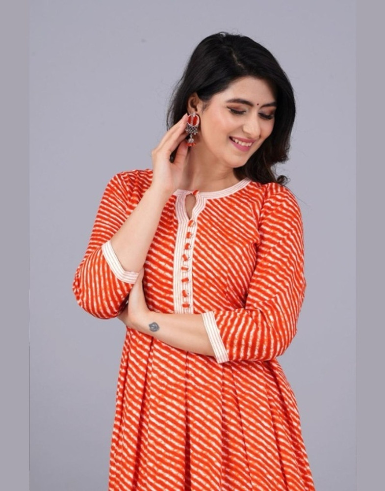 Aarikari Women Leheriya A line Kurta Buy Aarikari Women Leheriya A line Kurta Online at Best Prices in India Flipkart