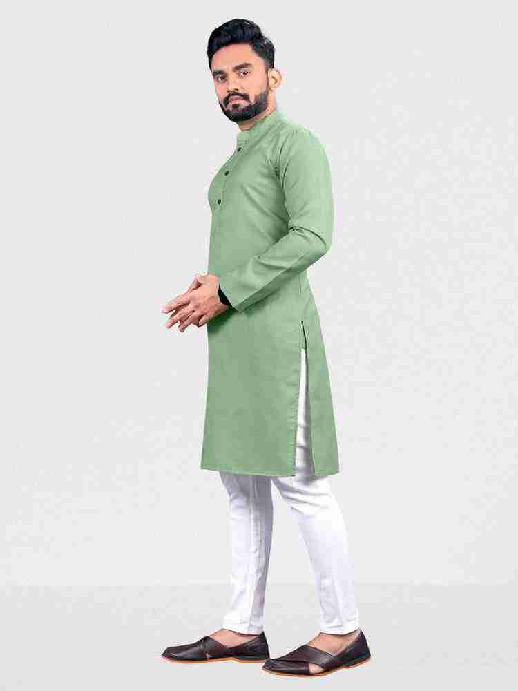 Buy Bhakti Creation Men Solid A line Kurta Online at Best Prices in