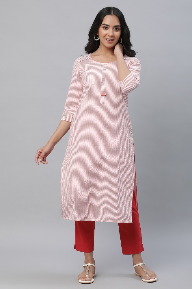 Aurelia Women Striped Straight Kurta Buy Aurelia Women Striped Straight Kurta Online at Best Prices in India Flipkart