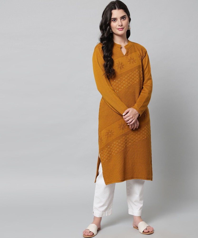 Flipkart yellow outlet kurti