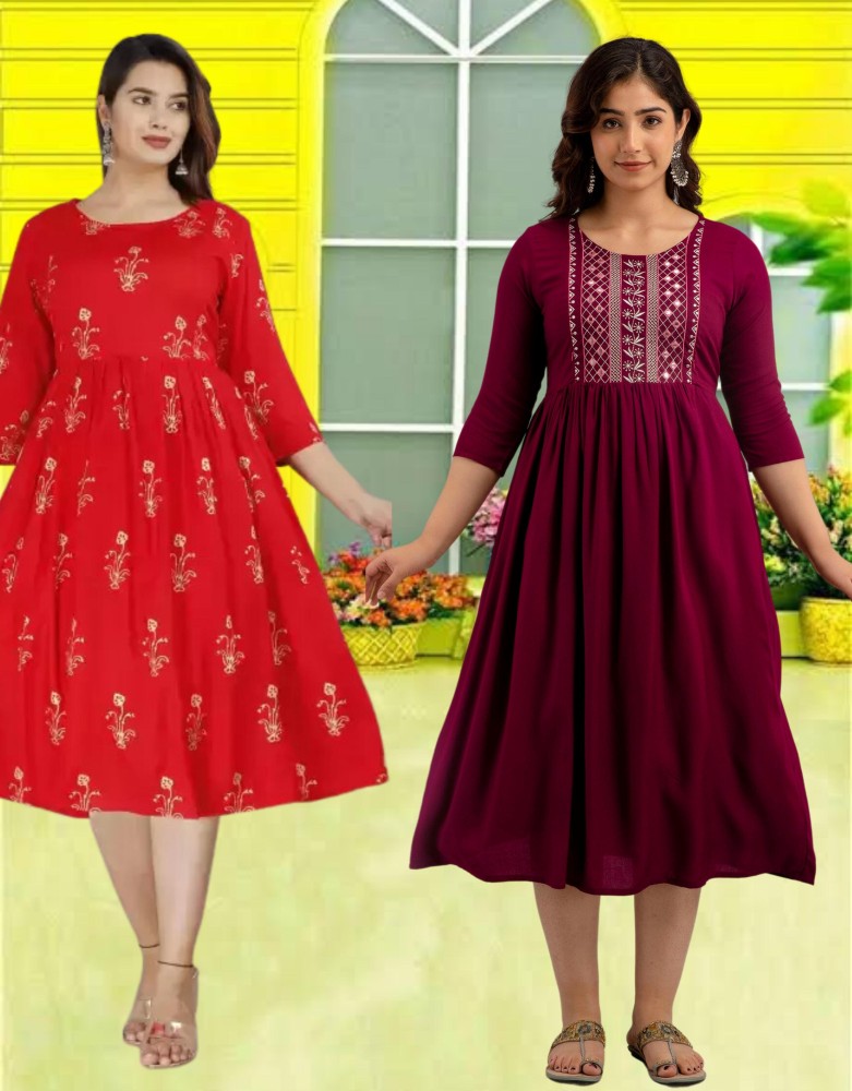 RANGRAIL Women Gown Red Purple Beige Dress Buy RANGRAIL Women Gown Red Purple Beige Dress Online at Best Prices in India Flipkart