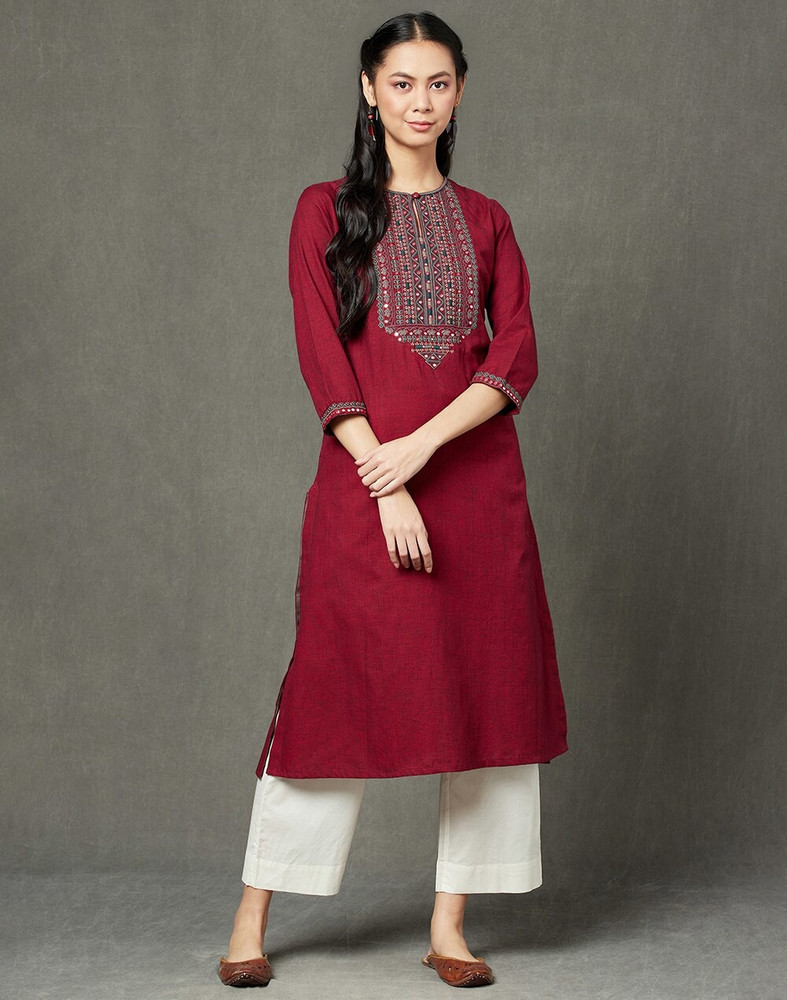 Fabindia deals maroon kurta