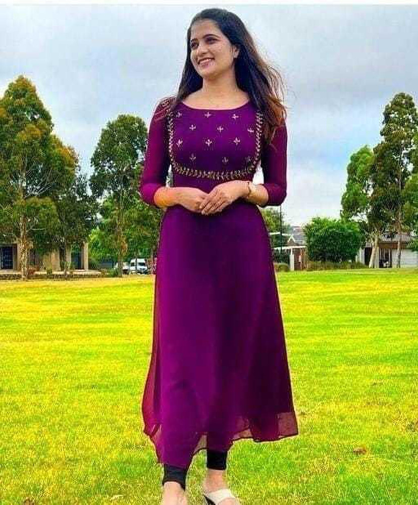 ERVAAFAB Girls Embroidered Anarkali Kurta Buy ERVAAFAB Girls