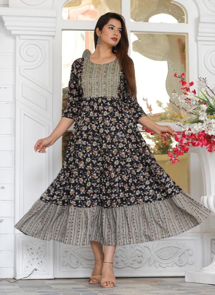 Sanwariya Creation Women Gown Grey Dress - Buy Sanwariya Creation Women Gown  Grey Dress Online at Best Prices in India