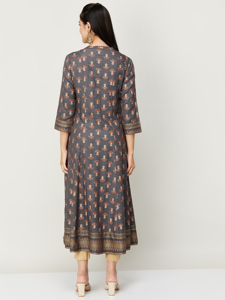 Melange floral hotsell print anarkali kurta