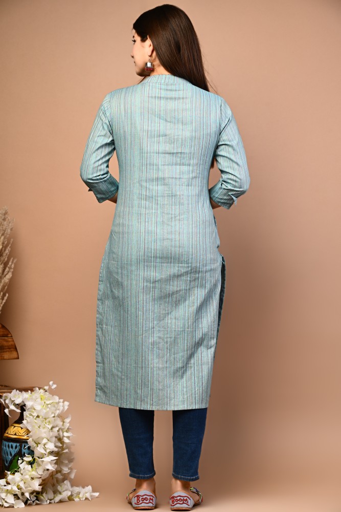 Rimeline Fashion Women Striped A-line Kurta - Buy Rimeline Fashion Women  Striped A-line Kurta Online at Best Prices in India