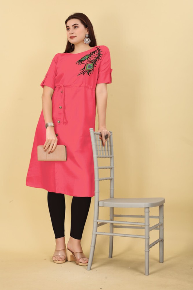 Morpankh kurti outlet pink