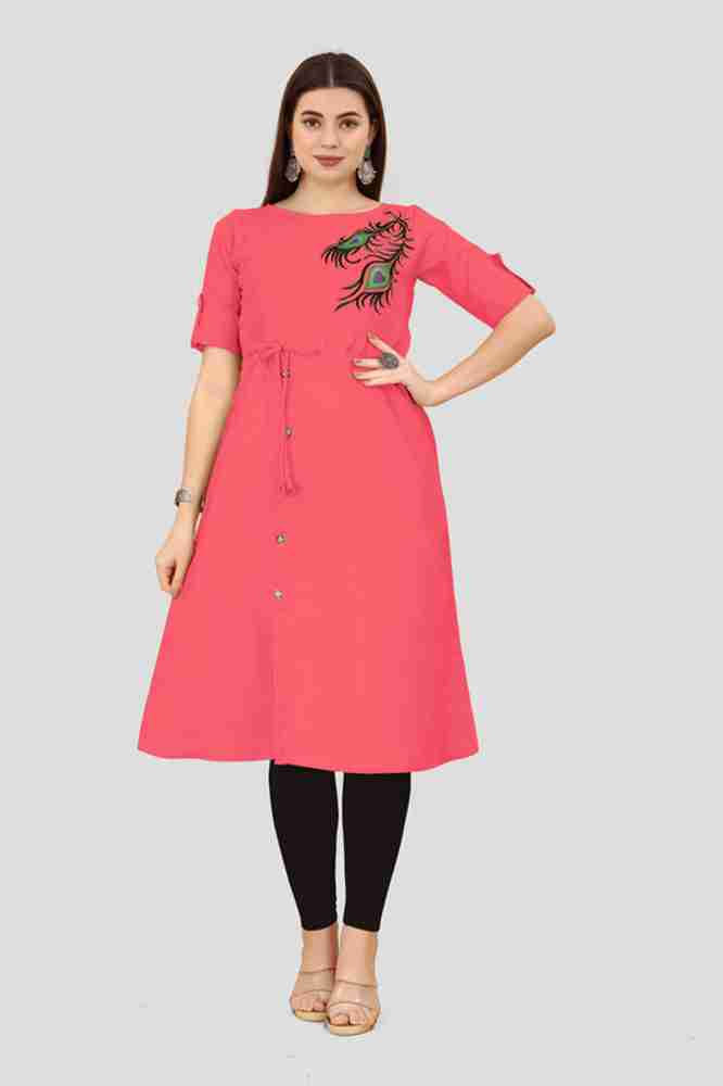 PUNRWA Women Printed A line Kurta Buy PUNRWA Women Printed A