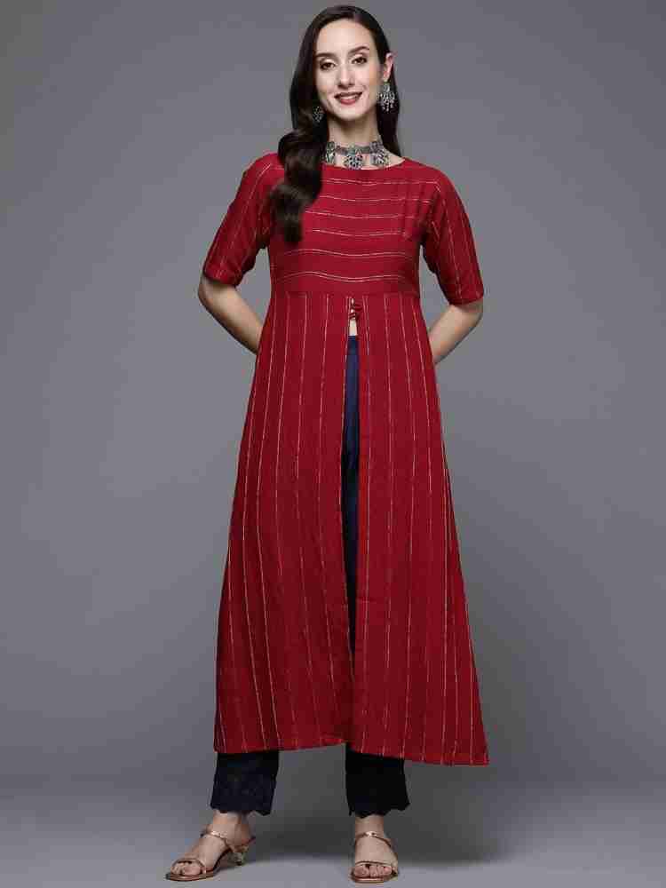 MASSTANI BY INDDUS Women Solid Frontslit Kurta - Buy MASSTANI BY