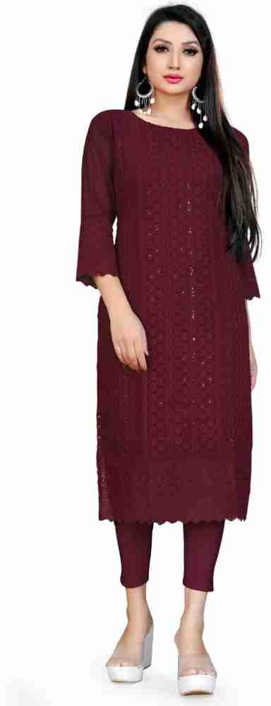 Chikankari 2024 kurtis flipkart