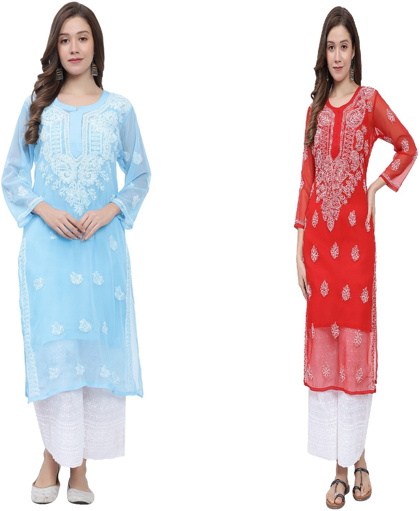 Chikan kurti online flipkart outlet