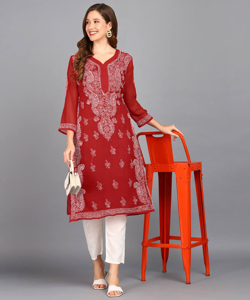 Flipkart chikankari kurti new arrivals