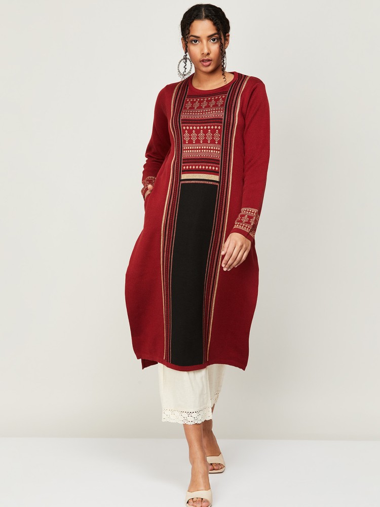 Melange by Lifestyle Women Dyed/Ombre Straight Kurta - Buy Melange by  Lifestyle Women Dyed/Ombre Straight Kurta Online at Best Prices in India
