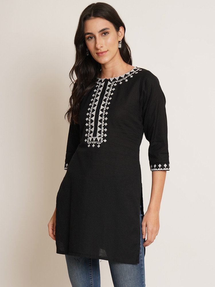 Short kurtis deals for jeans flipkart
