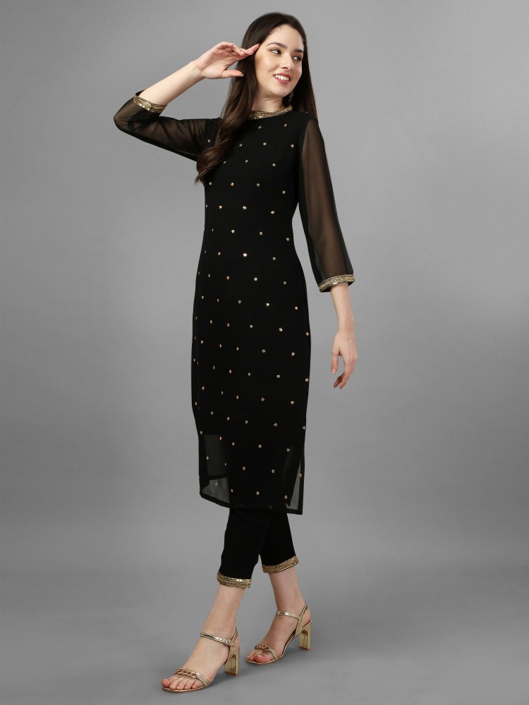 Black kurti online on sale flipkart