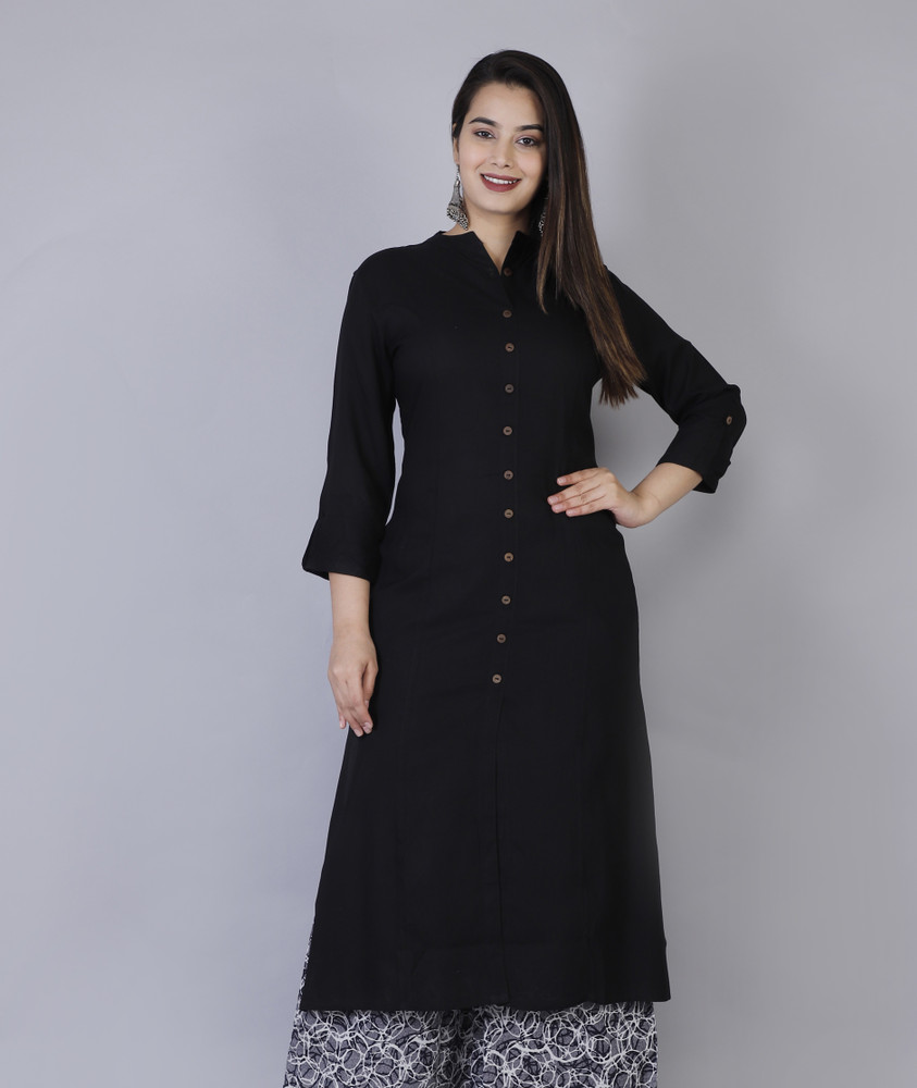 DORIYA Women Solid A line Kurta Buy DORIYA Women Solid A line