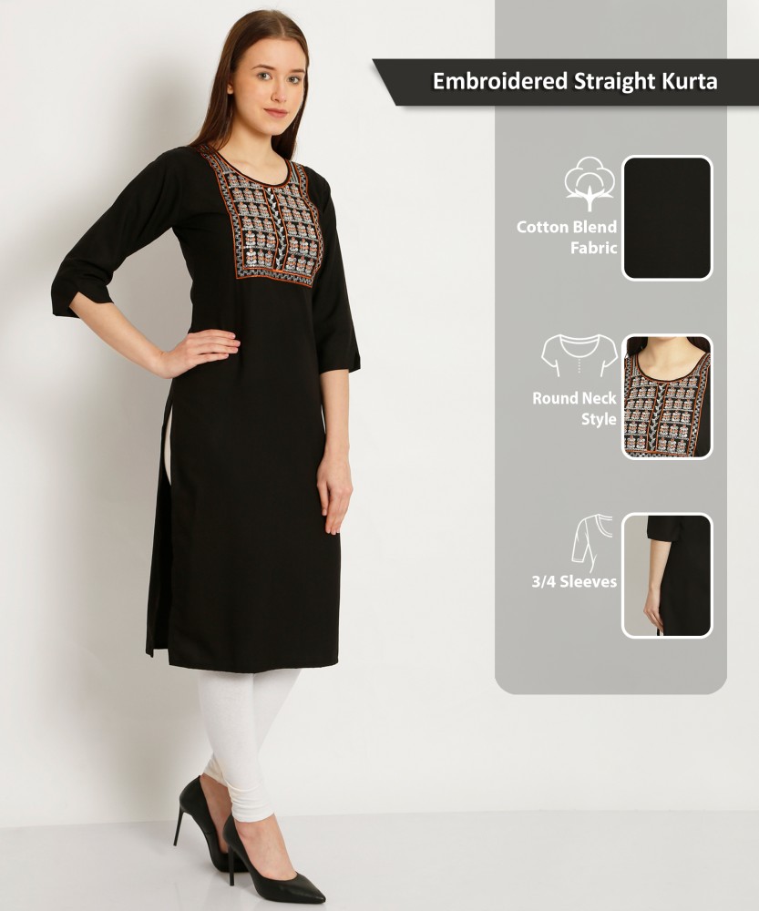 Flipkart embroidery clearance kurtis