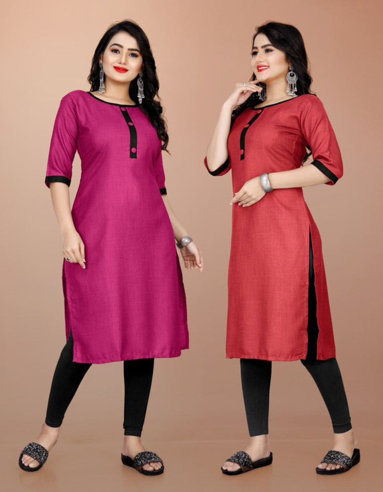 HEELENTERPRISE Women Solid A line Kurta Buy HEELENTERPRISE Women