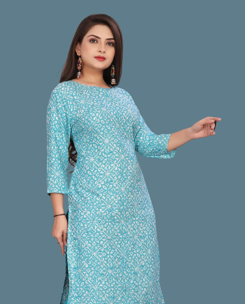 Women printed straight kurta cheap