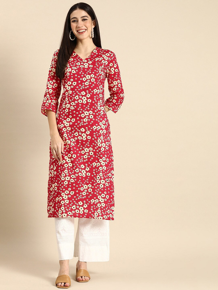 ANOUK Women Printed A line Kurta Buy ANOUK Women Printed A line