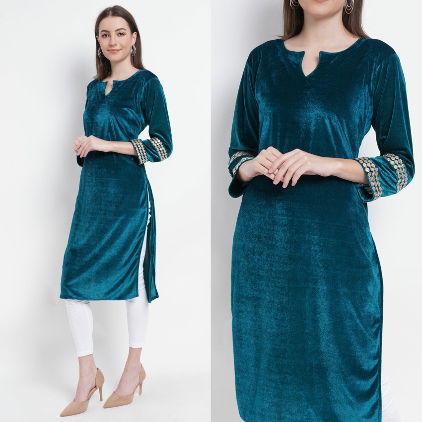 Aggregate More Than 155 Plain Velvet Kurti Latest Vn