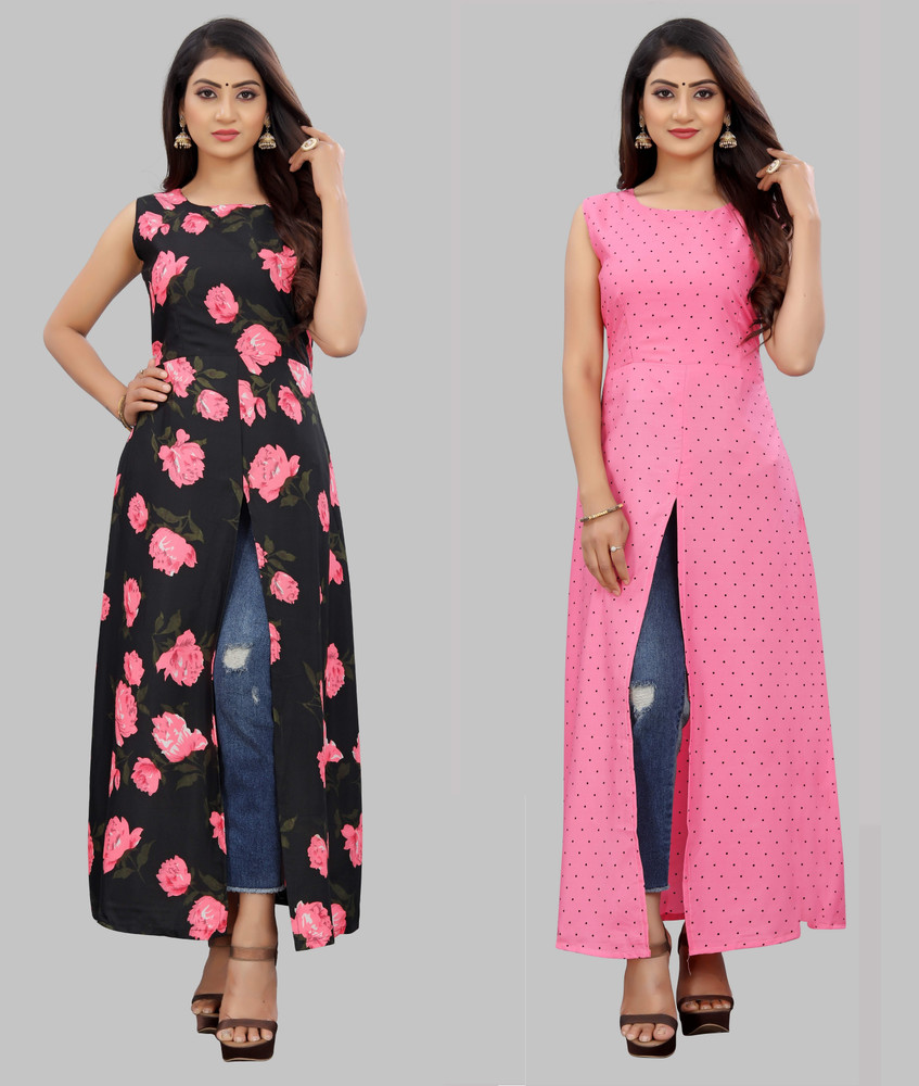 Modli 20 Fashion Women Printed Polka Print Frontslit Kurta  Buy Modli 20  Fashion Women Printed Polka Print Frontslit Kurta Online at Best Prices in  India  Flipkartcom