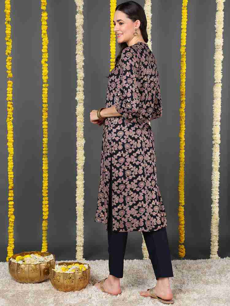 Ahika women's clearance printed straight kurta