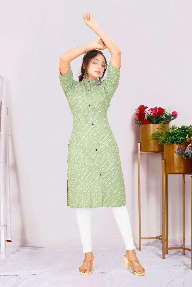 Buy Online White And Indigo Cotton Front Open Kurta for Women & Girls at  Best Prices in Biba India-