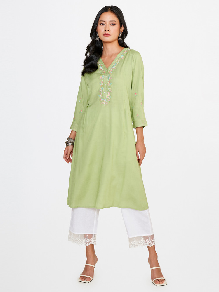 Global desi green kurta new arrivals